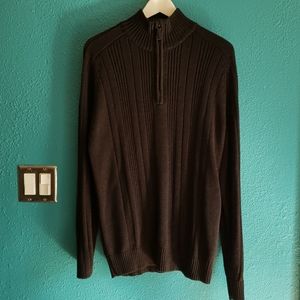 Black long men's sweater